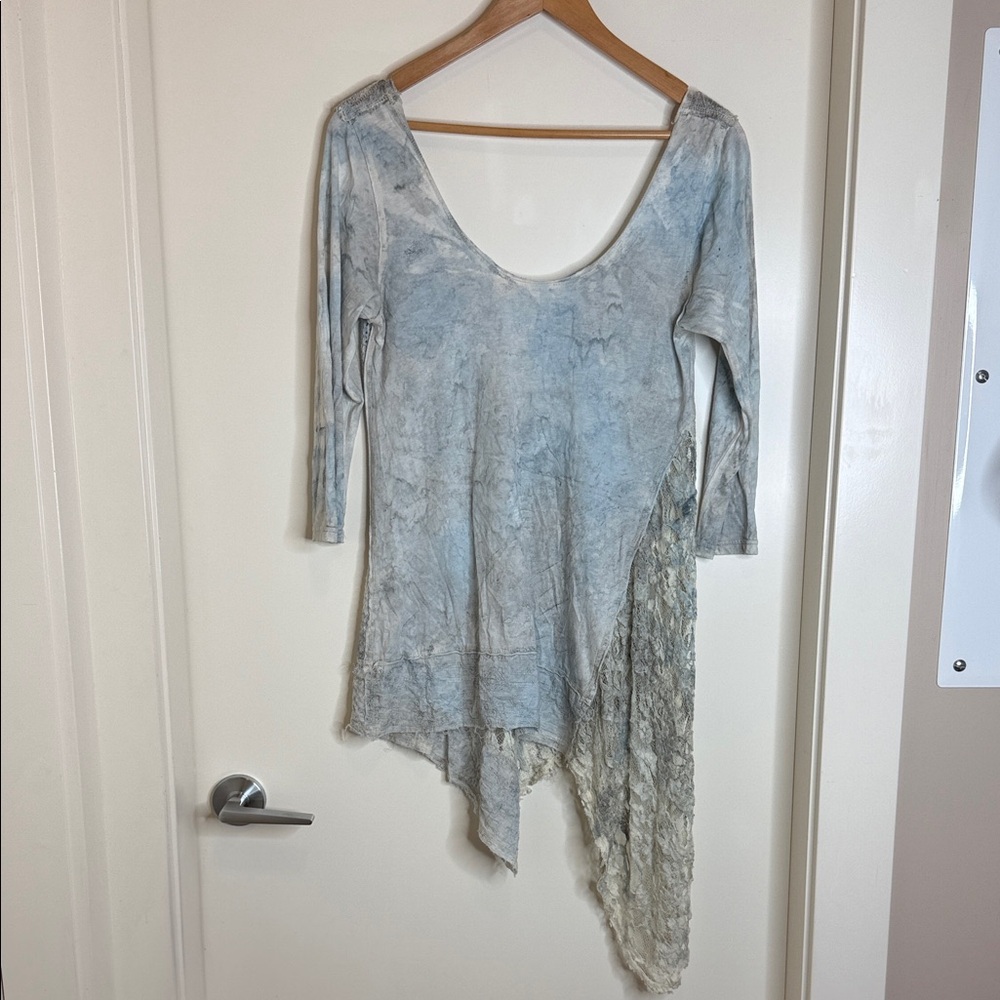 Scrapbook Asymmetrical Blue and Gray One of a kind Piece (B)